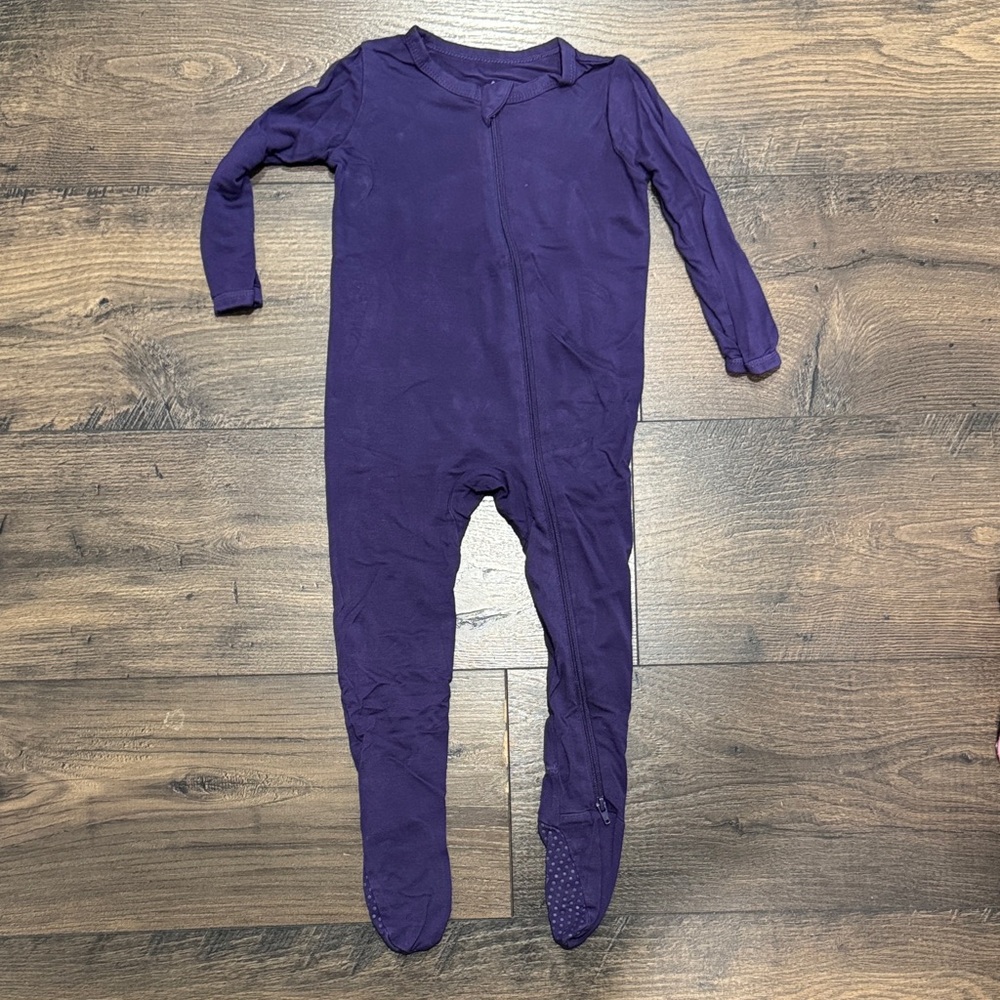 Kyte BABY Zip Footie - Eggplant